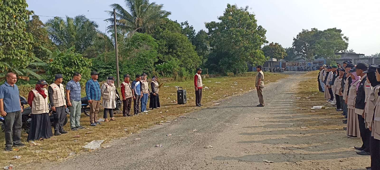 panwaslu kecamatan binjai mengadakan apel siaga masa tanang